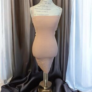 Zara Nude Strapless Dress